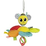 Lamaze Clip-on Autositz und Kinderwagenspielzeug - Buzzy The Bee - faltige Autositzspielzeug und Kinderwagenspielzeug - Sensorisches Spielzeug für Babys - Reisespielzeug für Auto - Babyspielzeug im