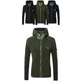 Covalliero - Damen Hoodyjacke | Zipper Hoodie aus Teddy-Fleece | Kapuzenjacke mit Reißverschluss | Übergangsjacke mit 3 Taschen | Reitjacke in Opal Green | Reitbekleidung in Größe L