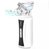 Inhalationsgerät, NIKYPJ Leiser Tragbarer Inhalationsgerät für Erwachsene Kinder, USB Aufladbarer Inhalator mit 2 Masken und 1 Mundstück-schwarz