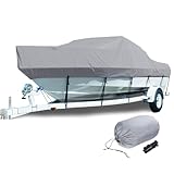 AMGJ Bootspersenning Bootabdeckung 300D Oxford-Gewebe Wasserdicht und UV Schutz Boot Schutz Plane, Grau,21 to 24ft: 732x300cm