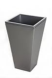 VIVANNO Einzel Zink Blumenkübel New Advance 90 cm, Silber, inkl. Einsatz
