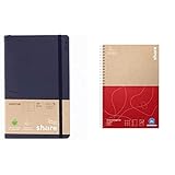 share Journal A5 blanko – Notizheft spendet eine Unterrichtsstunde – anthrazit/dunkelblau & Collegeblock A5 kariert – Schreibblock spendet eine Unterrichtsstunde – Blauer Engel zertifizierter Block