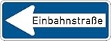 Dreifke® Verkehrszeichen - Einbahnstraße linksweisend, Zeichen 220 | Alu 2 mm, RA2 | 800x300 mm