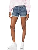 Amazon Essentials Damen Jeansshorts In Schmaler Passform Mit Mittelhohem Bund, 10 cm, Vintage Waschung, 46