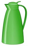 alfi Teekanne Eco, Thermoskanne Kunststoff grün 1l, mit alfiDur Glaseinsatz, 0825.282.100, Isolierkanne hält 12 Stunden heiß, ideal für Tee oder als Kaffeekanne, Kanne für 8 Tassen