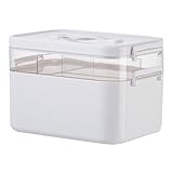 Sightday Medikamenten Aufbewahrung,Medizinbox Hausapotheke box mit Griff und herausnehmbarem Fach,Doppellagig Multifunción Aufbewahrungsbehälter Große Kapazität für Medikamente,Gadgets,Kosmetische(M)