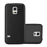 Cadorabo Hülle kompatibel mit Samsung Galaxy S5 / S5 NEO Schutzhülle TPU Silikon Case Metallic Design Slim Kratzfest Weiche Gummi mit Rundumschutz Case Hülle für Galaxy S5 / S5 NEO in Schwarz