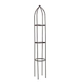 ESTEXO Rankhilfe Ranksäule Rankgitter 200cm Edel-Rost Rankobelisk Rosenturm Rankgestell für Kletterpflanzen