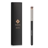 TEOYALL Lidschatten Mischpinsel, weiche dichte Synthetikborsten Knickbürste für Pulvercreme Kontur Bronzer Concealer