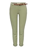 ONLY Damen Onlbiana Cotton Belt Cc PNT Chinohose, Aloe, 36W / 32L EU