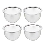 VALICLUD Teesieb aus Edelstahl 4 Stück 8,5cm Durchmesser Metall Teefilter mit Feiner Maschenstruktur Geeignet für Teeaufguss und Kaffeebereiter