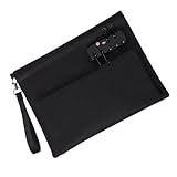 Geldbeutel mit Schloss - Tasche mit Reißverschluss | Für Registerkasse, modische Nutzung, gesichert für Pässe, Frauen, Notarbedarf, Bank, Reise und tägliche Organisation