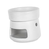 VALICLUD Keramik Aromatherapie Duftlampe Weiß Vielseitiger Teelichthalter und Ätherischer Ölverdampfer Wachsschmelzer und Raumduftspender Eleganter Porzellan Diffusor für Weihnachts