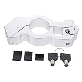 PartyKindom Motorradgriffschloss Lenkerschlösser Elektrisches Kryptonit-fahrradschloss Faltschlösser Für Motorräder -scheibenbremsschloss Atv-schloss Aluminiumlegierung Silver