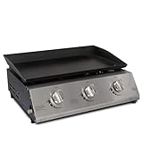 ACTIVA Plancha Grillplatte I Hochwertige Gas Grillplatte inkl. 3 Brenner je 2,1 KW I Plancha mit großer Grillfläche 50cm x 31cm