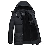 Skijacke Damen Schwarz, Ski-Jacken Für Damen Wasserdicht: Snowboardjacke Gefütterte Outdoorjacke Winterparka Atmungsaktiv Skianzug Winterjacke Winddicht Parka Winter Mit Kapuze Softshelljacke