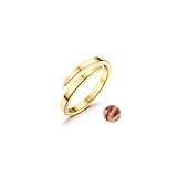 Diamday 14K Gold Offene Finger Ringe für Damen Herren Verstellbar Daumen Midi Eternity Band Ring Stapelbar Dünner Goldring Gefüllte Offene Knuckle Ringe Damen Mode Ringe Schmuck Geschenke 60