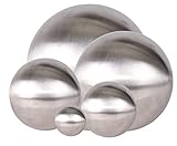 Spetebo Edelstahl Dekokugel matt gebürstet 3er Set - 15, 20 und 30 cm - Edelstahlkugel Kugel Gartenkugel