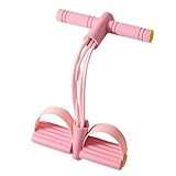 Multifunktionales Spannseil, 6-Rohr-Pedal-Widerstandsband, Elastischer Yoga-Pedal-Puller Körperdehnungstrainer Heimfitnessgerät Trainingsgerät, Schlankheitstraining Rosa 39cm