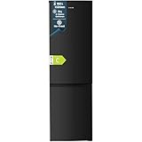 homeX Kühlschrank mit Gefrierfach No Frost, Kühl-Gefrier-Kombination freistehend, groß - 253 Liter, Super-Frost-Funktion, leise Kühlgefrierkombi, Energieklasse C, XXL Kühl Gefrierkombination, schwarz