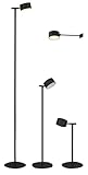 Northpoint LED Akku Stehlampe 3-in-1 Leselampe – Dimmbar Flexibel als Steh- Tisch- & Wandleuchte Warmweißes Licht (3000K) Innen & Außen Höhenverstellbar bis 120 cm (schwarz)