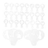 Toyvian 30 Stück Teiliges Wiederverwendbares Kaffee latte stencil Leichtem Pet Präzise Kaffee dekorationsvorlagen für Cappuccino Milchtee Kuchen und Heiße Schokolade Praktisch und