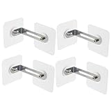 HAMPPLIES 4 Stück Teiliges Möbel wandanker Verstellbare Anti Umkippsicherungen mit Starkem Klebstoff für Schränke Ablagen und Kommoden Abstand Anpassbar Robust und Verschleißfest