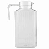 Saftkrug, Acryltransparente Saftflaschenflaschen -Eiscalte -Saft -Krug mit Deckel und Griff für Bar Home Party (1800 ml)