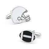 Manschettenknöpfe für American Football, Schwarze Farbe, Rugby-Spieler-Design, hochwertige Herren-Manschettenknöpfe aus Messing