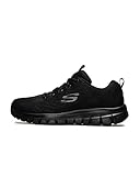 Skechers Damen Graceful Get Connected Sneaker,Black Mesh Trim, 40 EU