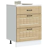 LAPOOH Küchen-Unterschrank Lucca Sonoma-Eiche Holzwerkstoff, Küchenzeile, Küchenmöbel, Küchenunterschränke, Küchenblock - 854272