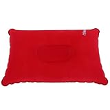 TOYANDONA Aufblasbares Nackenkissen für Flugreisen Ergonomisches Reisekissen für Unterwegs Leichtes Reise Nackenkissen für Camping Büro und Auto Rotes PVC Kissen