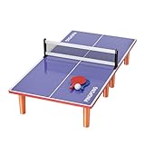Tragbares Tischtennisplatten-Set, Mini-Tischtennisplatte | Mini-Tischtennis mit 2 Schlägern und 1 Ball - Wetterfeste, stabile Tischtennisplatten für Kinder, Erwachsene, Spielzimmer, Wohnungen, Büros