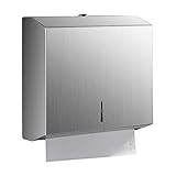 modunful Papierhandtuchspender Wandhalterung Multifold Z-Falz Edelstahl Papierhandtücher Spender, Große Kapazität Papierhandtuchhalte mit Schloss, Geeignet für Bad, Küche und Öffentliche