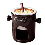 Gungtj Fonduetasse Keramik, Kleiner Käse Schmelzender Fonduetopf, Schokoladenfonduetassen, Kleine Fonduetöpfe für Partys, Käsefonduetasse für Picknick, Fonduetasse für Nachmittagstee, Tragbarer