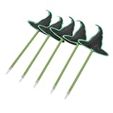 Angoily 5 Stück Halloween Kugelschreiber mit Hexenhut Zauberhafte Langlebige Schul-belohnungsstifte Glattes Schreiben Kinderfreundlich für Geburtstagsfeiern DIY Bastelzubehör