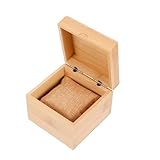 SJHDUNBW EUR Tragbare Einzeluhrenbox aus Massivholz mit abnehmbaren Kissen, Uhrenvitrine als Geschenk for Ihre Lieben Kompaktes Etui