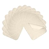 Einlagige Flanellwaschlappen aus Bio-Baumwolle - 15 Stück - Mehrweg Baby Waschlappen als Ersatz für Feuchttücher - Kleine waschbare mini Baumwolltücher