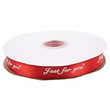 Yctze 100 Yard Rotes, Doppelseitiges Satinband, 2,6 Cm, Glänzendes Polyester Zum Verpacken und Basteln von Geschenken
