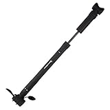 FISCHER Fahrrad Luftpumpe für Rahmenbefestigung, mit Duokopf für alle Ventile (AV, DV, SV), Schwarz, Klemmweite einstellbar