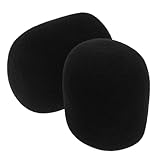 BESTonZON 2 Stück Große Dicke Mikrofonschwämme Schützende Elastische Windschutzschwämme für Handmikrofone Waschbare Mikrofonabdeckungen gegen Feuchtigkeit und Speichel Einfache Montage
