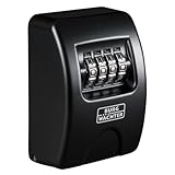 Burg Wächter Schlüsseltresor mit 4-stelligem Zahelncode für außen und innen, Sicher, Wandmontage, Key Safe 10 SB, Schwarz, KeySafe 10, Außen: 85x61x39mm (HxBxT)