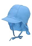 Sterntaler Unisex Kinder Schirmmütze Mit Nackenschutz Bindebänder Und Einsteckbaren Ohrenklappen Mütze, Samtblau, 53 EU
