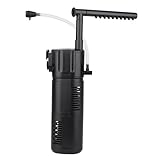 hygger Aquariumfilter für 5-15 Gallonen Tank, 4 in 1 Tauchfilter mit Belüftungssystem, einstellbarem Durchfluss und Sauerstoff-Innenfilter für Salzwasser Süßwasser