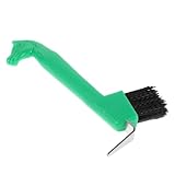 JOINPAYA Hufkratzer mit Bürste und Ergonomischem Griff 18,5cm für Pferdepflege und Hufreinigung Langlebiges Reinigungswerkzeug für Stall und Training