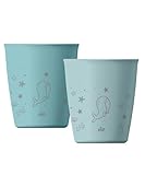 nip – Becher | Nachhaltiger und bruchfester Trinkbecher mit abgerundeter Trinkkante für Babys ab 12 Monaten. Ergonomischer Kinderbecher aus über 90% nachwachsenden Rohstoffen | 2 St., Blau