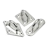 CHOUXUANGA Deckenhaken mit Pad-Ösenplatte Edelstahl-Augenplatte, rechteckiges Polster, Augenplatte, Metall-Nagelring-Haken-Design, Schrauben-Installationshaken, 5 mm(Circular M8,M5)