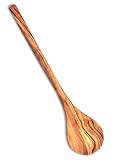 Stilux® Kochlöffel aus Olivenholz | runder Kopf und Stiel 30 cm lang | Holzlöffel Rührlöffel Küchen-Utensil | Praktisch, nachhaltig und hygienisch