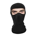 CONGARTENO Winddichte Skimaske und Motorrad Gesichtsmaske Atmungsaktive Elastische Winter Neckwarmer für Outdoor Radfahren und Skifahren Unisex Schwarz und Insektenschutz