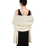 SWAT PANY Schal Beige Damen Winter Schals Tücher für Damen Pashmina Winterschal Stola Damen für Festlich Abendkleid